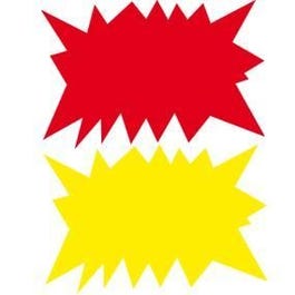 Segnaprezzi flash bifacciale giallo/arancione 24x16 cm - Pack da 25 Segnaprezzi flash bifacciale giallo/arancione 24x16 cm - Pack da 25