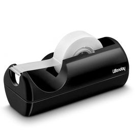 Dispenser nastro adesivo nero L15 x P6,5 x A 6cm per rotolo adesivO 33 metri Dispenser nastro adesivo nero L15 x P6,5 x A 6cm per rotolo adesivO 33 metri