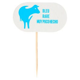 Indicatore di cottura "Bleu" carta e legno 8cm - per 100 Indicatore di cottura "Bleu" carta e legno 8cm - per 100