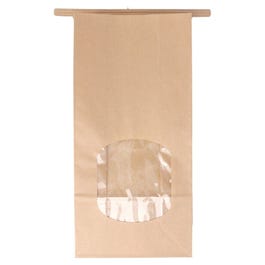 Bustina Kraft con finestra e chiusura integrata 12+6,5x24,6cm - Confez. da 50 Bustina Kraft con finestra e chiusura integrata 12+6,5x24,6cm - Confez. da 50