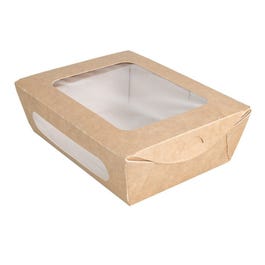 Scatola insalata in cartone con finestre 700cc 16x12x5cm - Confez. da 50 Scatola insalata in cartone con finestre 700cc 16x12x5cm - Confez. da 50