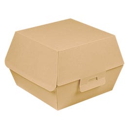 Scatola hamburger cartone ondulato L/XL marrone 13,6x14,4x9,2cm - Confez. da 50 Scatola hamburger cartone ondulato L/XL marrone 13,6x14,4x9,2cm - Confez. da 50