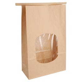 Bustina Kraft con finestra e chiusura integrata 15,5+7x24,2cm - Confez. da 50 Bustina Kraft con finestra e chiusura integrata 15,5+7x24,2cm - Confez. da 50