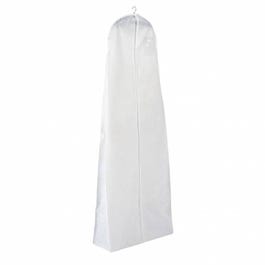 Custodia per abiti non tessuto bianco Dim.183 x 66 x 24 cm Custodia per abiti non tessuto bianco Dim.183 x 66 x 24 cm