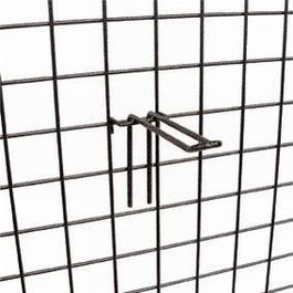 Gancio doppio per griglie 20cm - grigio martellato - Pack da 20 Gancio doppio per griglie 20cm - grigio martellato - Pack da 20