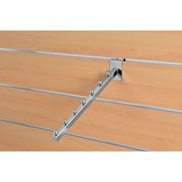 Braccio inclinato cromato per pannello dogato lungh. 36 cm Braccio inclinato cromato per pannello dogato lungh. 36 cm