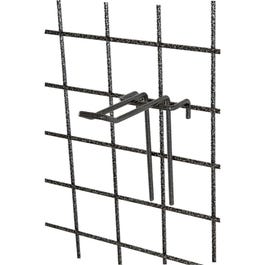Gancio doppio per griglie 10cm - grigio martellato - Pack da 20 Gancio doppio per griglie 10cm - grigio martellato - Pack da 20