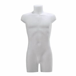 Busto manichino uomo colore bianco Pvc Alt. 88cm Busto manichino uomo colore bianco Pvc Alt. 88cm