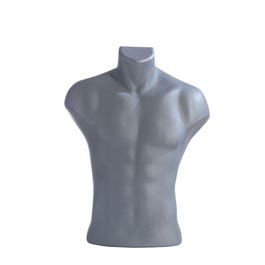 Busto uomo grigio da appoggio L49 x P19 x A60cm Busto uomo grigio da appoggio L49 x P19 x A60cm