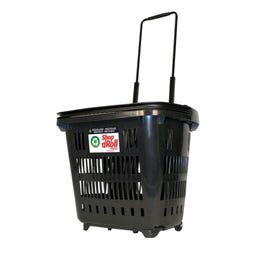Cesto con rotelle ShopRoll 34 litri nero riciclato Cesto con rotelle ShopRoll 34 litri nero riciclato