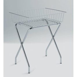 Cesto promozioni piede cromato smontabile e pieghevole L95 x P65 x A84cm Cesto promozioni piede cromato smontabile e pieghevole L95 x P65 x A84cm