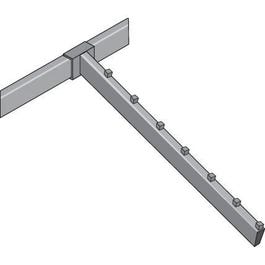 Braccio inclinato nickel spazzolato per barra aderente lungh. 40cm Braccio inclinato nickel spazzolato per barra aderente lungh. 40cm