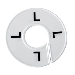 Segnataglia tondo bianco Taglia L diam.11cm Pack da 10 Segnataglia tondo bianco Taglia L diam.11cm Pack da 10