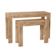 Set 2 tavoli espositivi  Westside legno naturale L.118xP39xA75cm