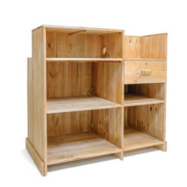 Banco cassa in legno Westside 119x59x110cm Banco cassa in legno Westside 119x59x110cm