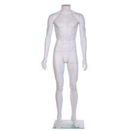 Manichino uomo modulabile bianco opaco senza testa gambe diritte Manichino uomo modulabile bianco opaco senza testa gambe diritte