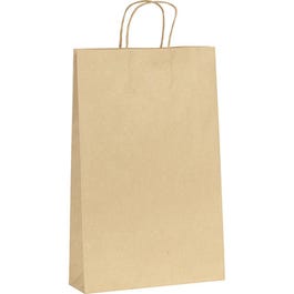 Sacchetto in carta con manici attorcigliati 3 bottiglie 26x8x40cm - per 100 Sacchetto in carta con manici attorcigliati 3 bottiglie 26x8x40cm - per 100