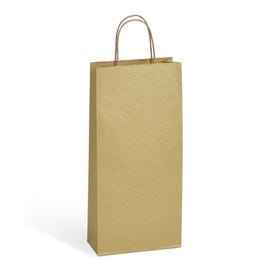Busta 2 bottiglie ecologica 70% riciclata 18 x 8 x 39 cm - Pack da 50 Busta 2 bottiglie ecologica 70% riciclata 18 x 8 x 39 cm - Pack da 50