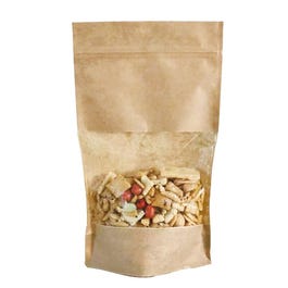 Sacchetto con zip di chiusura e finestra 750gr - Conf. da 100 Sacchetto con zip di chiusura e finestra 750gr - Conf. da 100
