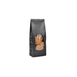 Sacchetto kraft nero Vergé SOS fondo piatto 400ml 10x5,5x28,5cm - per 100 Sacchetto kraft nero Vergé SOS fondo piatto 400ml 10x5,5x28,5cm - per 100