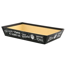 Cestino in cartone rettangolare nero vintage 27x20x5cm Cestino in cartone rettangolare nero vintage 27x20x5cm