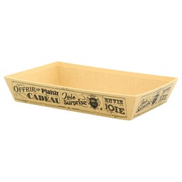 Cestino in cartone rettangolare vintage kraft 27x20x5cm Cestino in cartone rettangolare vintage kraft 27x20x5cm