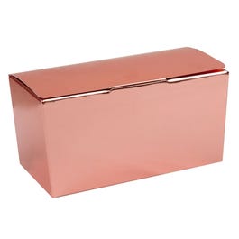 Ballotin o rosa brillante interno oro chiusura alette cartone 125g - per 25 Ballotin o rosa brillante interno oro chiusura alette cartone 125g - per 25