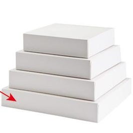 Scatola pasticceria cartone bianco 29x29x5cm - Pack da 50 Scatola pasticceria cartone bianco 29x29x5cm - Pack da 50