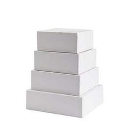 Scatola pasticceria in cartone bianco 18x18x8cm - Confez. da 50 Scatola pasticceria in cartone bianco 18x18x8cm - Confez. da 50