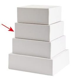 Scatola pasticceria in cartone bianco 20x20x8cm - Pack da 50 Scatola pasticceria in cartone bianco 20x20x8cm - Pack da 50