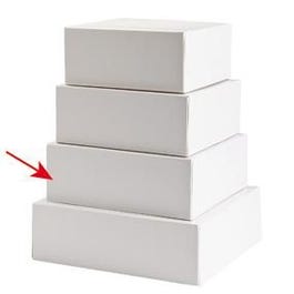 Scatola pasticceria in cartone bianco 22x22x8cm - Pack da 50 Scatola pasticceria in cartone bianco 22x22x8cm - Pack da 50