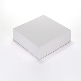 Scatola pasticceria in cartone bianco 25x25x8cm - per 50 Scatola pasticceria in cartone bianco 25x25x8cm - per 50