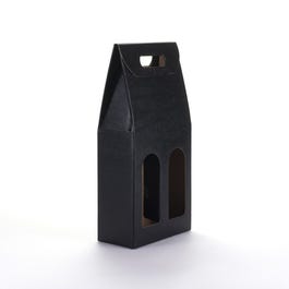 Scatola 2 bottiglie nero 18x9x38,5cm - Pack da 10 Scatola 2 bottiglie nero 18x9x38,5cm - Pack da 10
