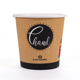 Gobelet in cartone bevanda calda e fredda stampato 10cl Ø6,60x6cm - per 50 Gobelet in cartone bevanda calda e fredda stampato 10cl Ø6,60x6cm - per 50