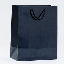 Busta lusso nero lucido L18 x P10 x A23cm - Pack da 12 Busta lusso nero lucido L18 x P10 x A23cm - Pack da 12