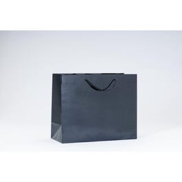 Busta lusso plastificata nero lucido L32 x P13 x A26cm - Pack da 12 Busta lusso plastificata nero lucido L32 x P13 x A26cm - Pack da 12