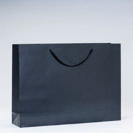 Shopper carta lusso nero lucido L46 x P10 x A33cm - Pack da 12 Shopper carta lusso nero lucido L46 x P10 x A33cm - Pack da 12