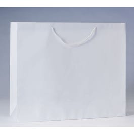 Shopper carta lusso bianco lucido L53 x P14 x A44cm - Pack da 12 Shopper carta lusso bianco lucido L53 x P14 x A44cm - Pack da 12