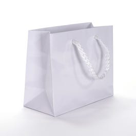 Busta lusso bianco lucido L14 x P6 x A11cm - Pack da 12 Busta lusso bianco lucido L14 x P6 x A11cm - Pack da 12