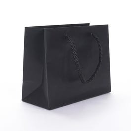 Shopper carta lusso nero opaco L14x P6 x A11 cm - Pack da 12 Shopper carta lusso nero opaco L14x P6 x A11 cm - Pack da 12