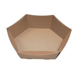 Cestino esagonale marrone lungh. 32 x prof. 26 x alt.12cm - Pack da 10 Cestino esagonale marrone lungh. 32 x prof. 26 x alt.12cm - Pack da 10