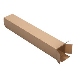 Tubo quadrato - Pack da 20 onda singola marrone 112x112x705mm Tubo quadrato - Pack da 20 onda singola marrone 112x112x705mm