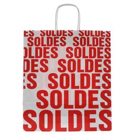 Shopper SOLDES I love kraft bianco 36x12x41 manici ritorti - Conf. da 50 Shopper SOLDES I love kraft bianco 36x12x41 manici ritorti - Conf. da 50