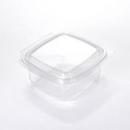 Vaschetta cibi freddi c/coperchio a cerniera 500ml 10,5x11.1x5,65cm - Pack da 50 Vaschetta cibi freddi c/coperchio a cerniera 500ml 10,5x11.1x5,65cm - Pack da 50