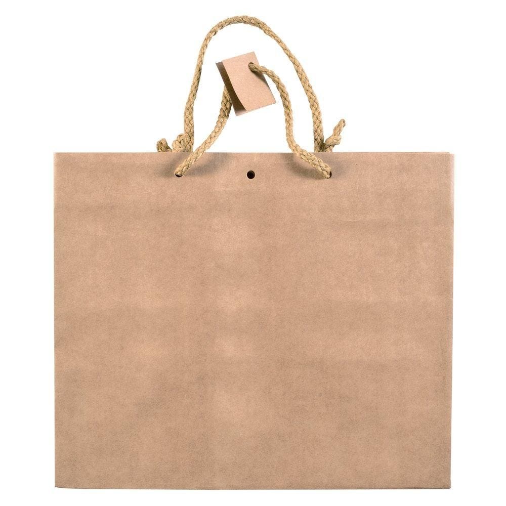 Borsa shopper kraft avana fondo cartone 38 31x32cm Pack da 10 RETIF