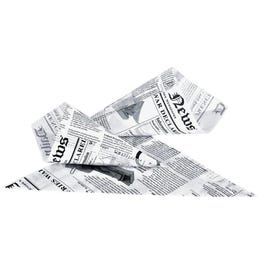 Cono di carta oleata stampata giornali 450g 22x31cm - per 1000 Cono di carta oleata stampata giornali 450g 22x31cm - per 1000