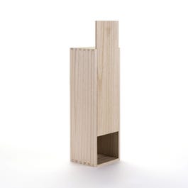 Scatola 1 bottiglia in legno con coperchio scorrevole 11x10.5x34.2cm Scatola 1 bottiglia in legno con coperchio scorrevole 11x10.5x34.2cm