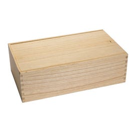 Scatola 2 bottiglie in legno con coperchio scorrevole 20x10.5x34.2cm Scatola 2 bottiglie in legno con coperchio scorrevole 20x10.5x34.2cm