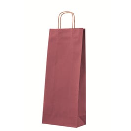Borsa 2 bottiglie rosso manici ritorti Dim. 18x39+8,5cm - Pack da 50 Borsa 2 bottiglie rosso manici ritorti Dim. 18x39+8,5cm - Pack da 50