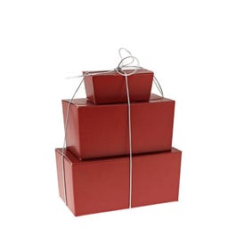 Scatola ballotin rossa interno oro 250g 12x6x6cm - Pack da 50 Scatola ballotin rossa interno oro 250g 12x6x6cm - Pack da 50